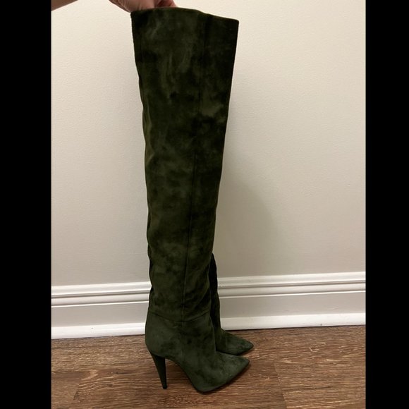 Saint Laurent Era 110 Boot in Military Green Cachemire - Picture 3 of 9